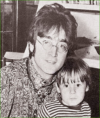 8: A lovely portrait of John Lennon with his young son, Julian, in 1966. The photo is from a photo session taken at their home in Kenwood.